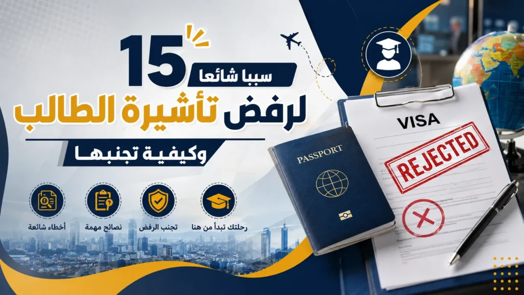 15 سببا شائعًا لرفض تأشيرة الطالب وكيفية تجنبها
